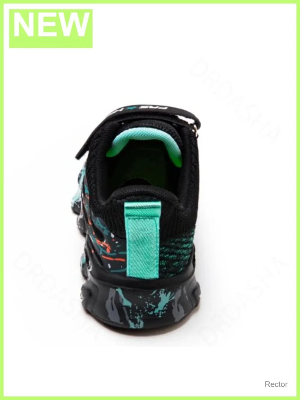 Kids Lightweight Breathable Mesh Sneakers Hook and Loop Running Shoes